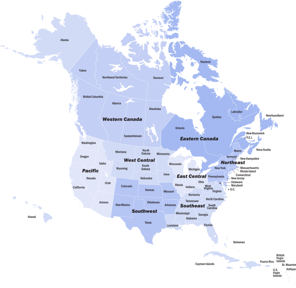 AA Regions US and Canada