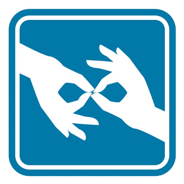 hand with sign language gesture on transparent background. vector illustration